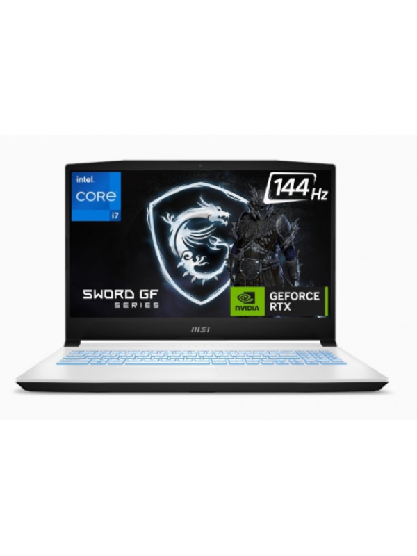 Laptops: MSI Sword 15 A12VF, Intel 12th Gen. i7-12650H, 40CM FHD 144Hz Gaming Laptop (8GBx2/1TB NVMe SSD/Windows 11 Home/Nvidia GeForce RTX4060, 8GB GDDR6/White/2.25Kg), A12VF-401IN
